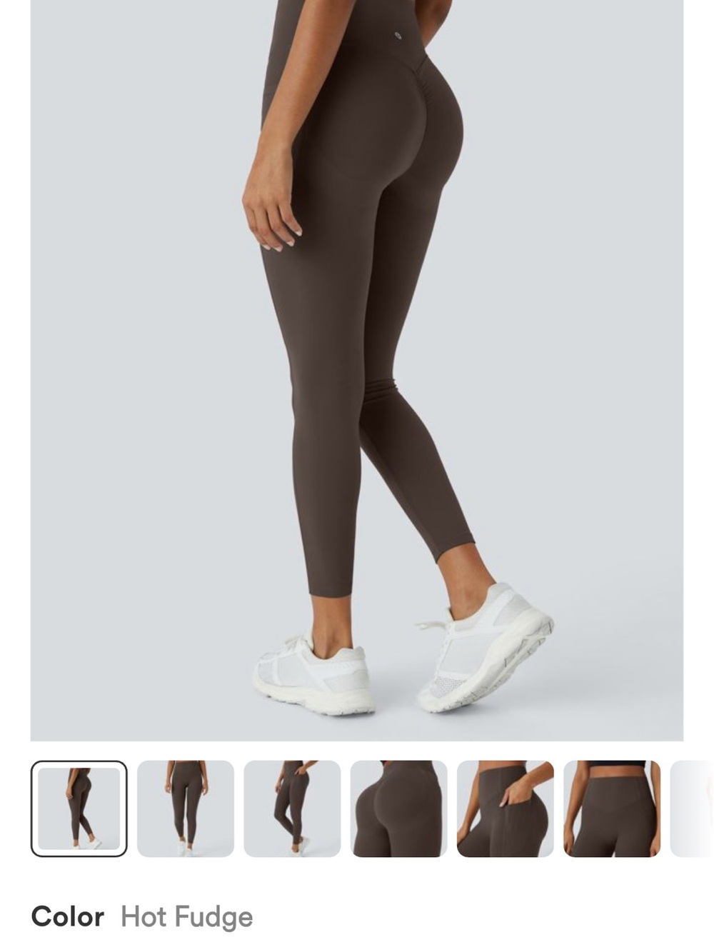 HALARA High-Waist Sculpting Leggings in Hot Fudge